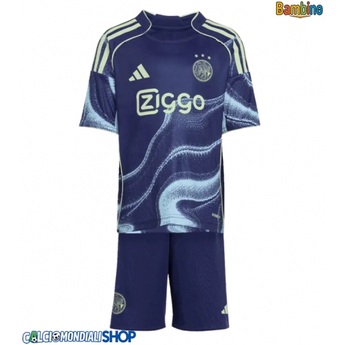 Maglie da calcio Ajax Seconda Maglia Bambino 2025-26 Manica Corta + Pantaloni corti)